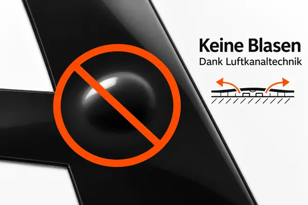 Folie mit Luftkanaltechnik