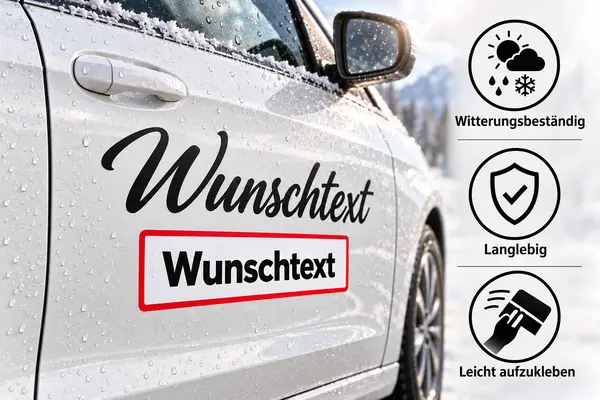 Wetterfester Schriftzug Aufkleber