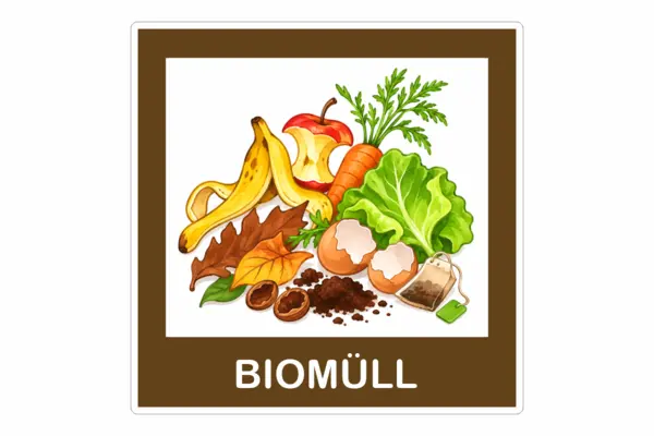 Bio Müll Aufkleber mit Bild