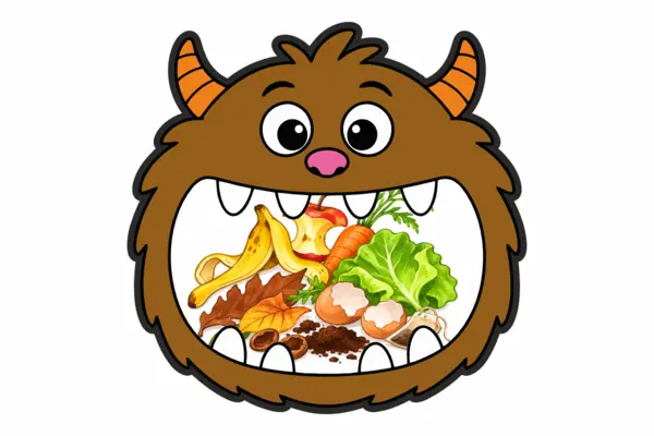 Bio Müll Aufkleber für Kinder