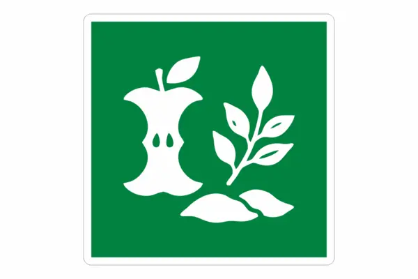 Bio Müll Aufkleber Quadratisch