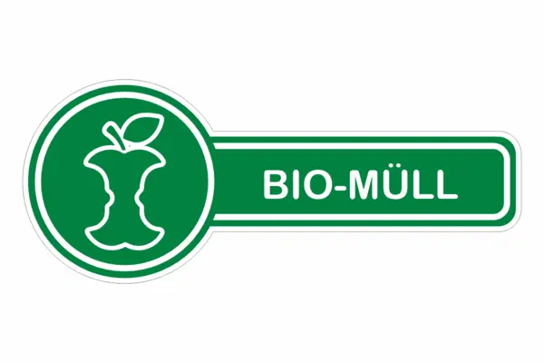 Bio Müll Aufkleber Modern