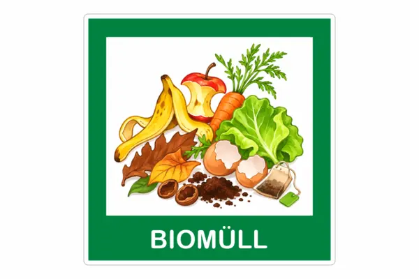 Bio Müll Aufkleber mit Bild