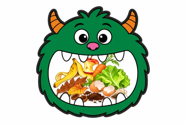 Bio Müll Aufkleber für Kinder