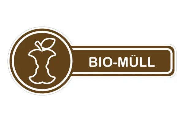 Bio Müll Aufkleber Modern