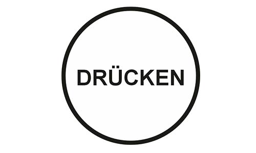 Drücken weiß schwarz