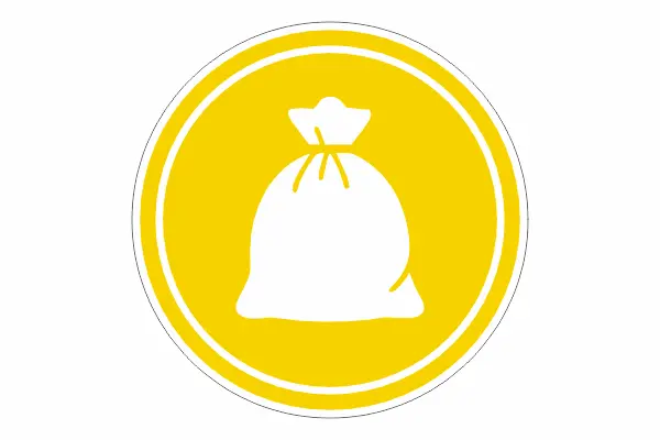 Gelbe Tonne Aufkleber Rund