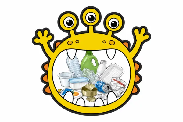 Gelbe Tonne Aufkleber Kinder