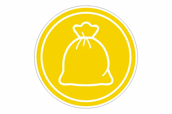 Gelbe Tonne Aufkleber Rund