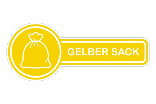 Gelbe Tonne Aufkleber Modern