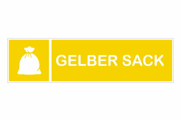 Gelbe Tonne Aufkleber
