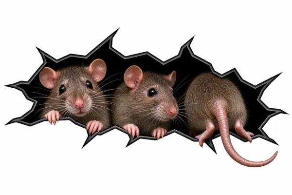 Lustige Mülltonnen Aufkleber Ratten