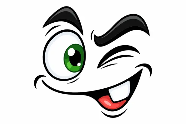 Lustige Mülltonnen Aufkleber mit Gesicht