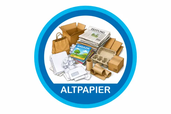 Papier Müll Aufkleber mit Bild