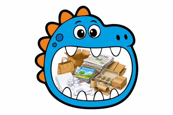 Papier Müll Aufkleber für Kinder