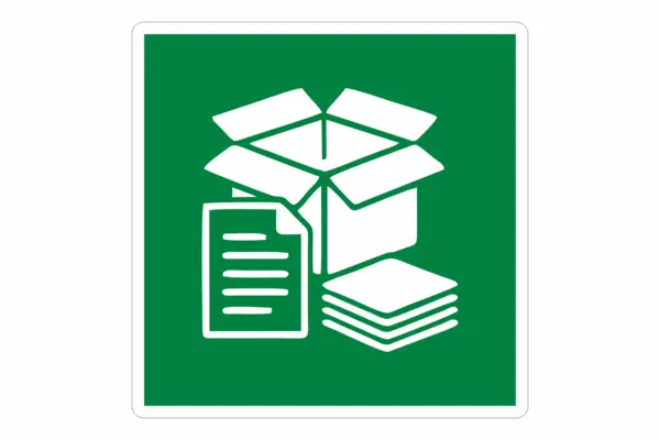 Papier Müll Aufkleber Quadratisch