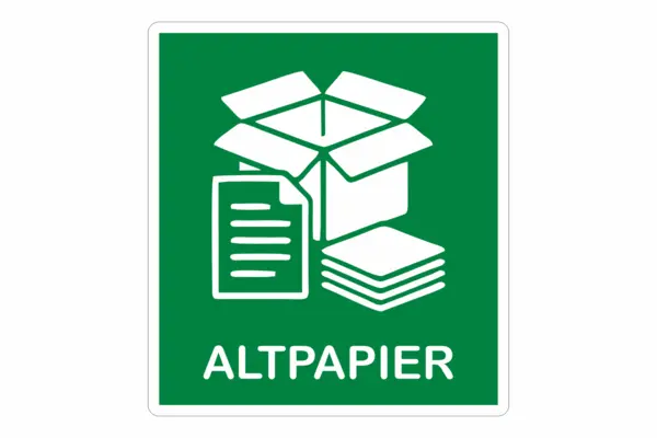 Papier Müll Aufkleber