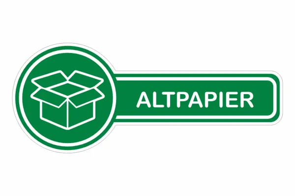 Papier Müll Aufkleber Modern