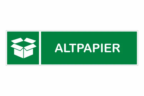 Papier Müll Aufkleber