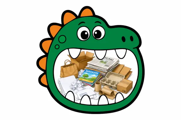 Papier Müll Aufkleber für Kinder