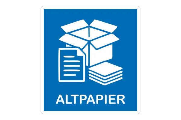 Papier Müll Aufkleber
