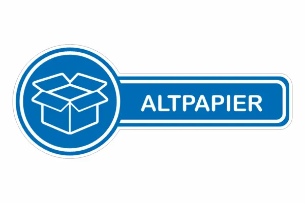 Papier Müll Aufkleber Modern