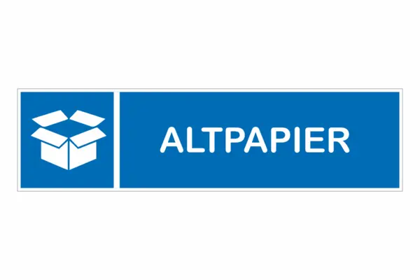 Papier Müll Aufkleber