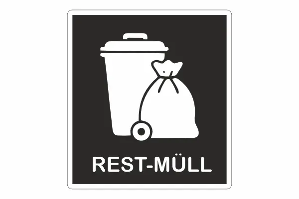 Restmüll Aufkleber