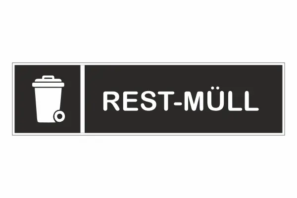 Restmüll Aufkleber