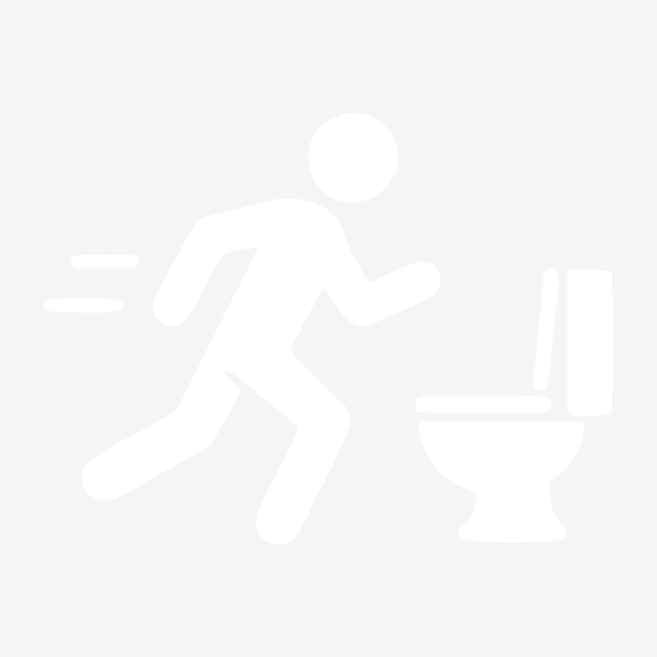 Toiletten Aufkleber Mann rennt
