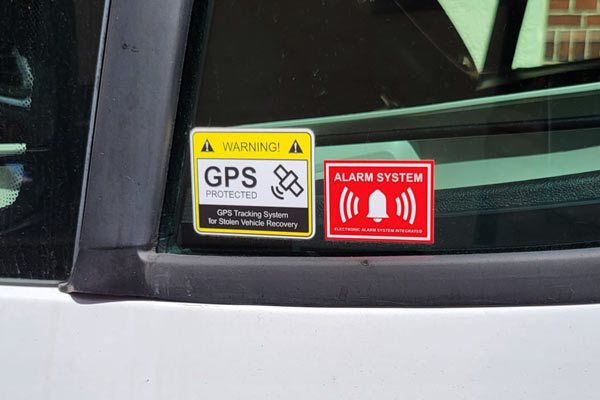 Alarm Aufkleber Wohnmobil