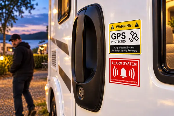 Aufkleber Alarmanlage Wohnmobil