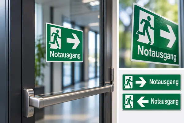Notausgang Aufkleber