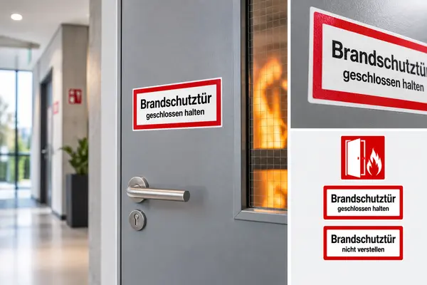 Brandschutztür Aufkleber