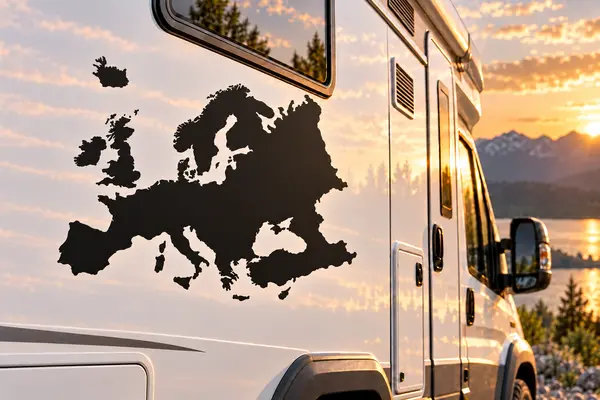 Europakarte Aufkleber fürs Wohnmobil