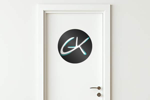 Firmen Aufkleber für Tür