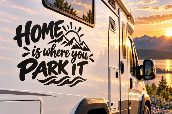 Home is where you park it Aufkleber