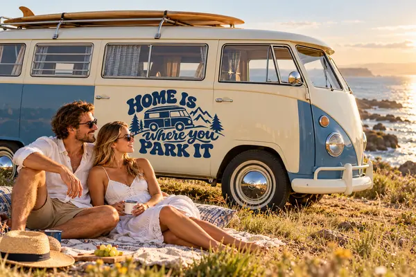 Home is where you park it Wohnmobil Aufkleber