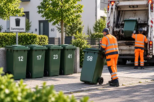 Mülltonnen Beschriftung Hausnummer