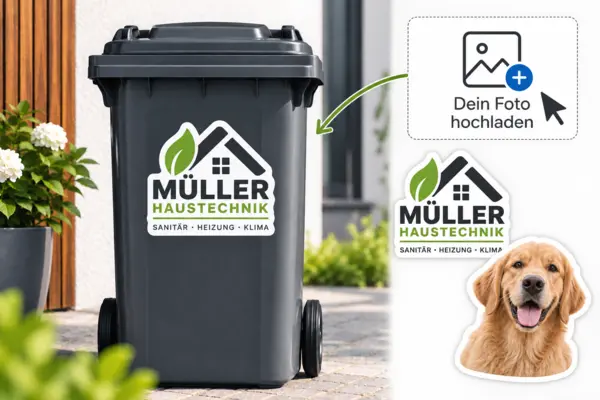 Mülltonnen Aufkleber Selbst Gestalten