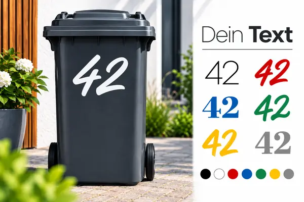 Mülltonnen Beschriftung