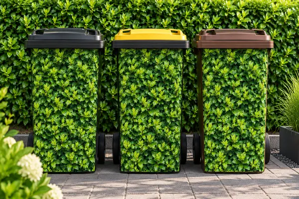 Mülltonnen Verschönerung Hecke