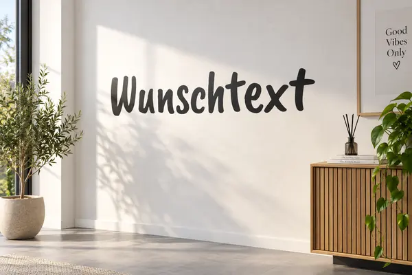 Schriftzug Aufkleber Wand