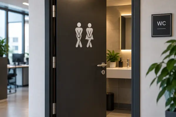 Toiletten Aufkleber Mann Frau Büro