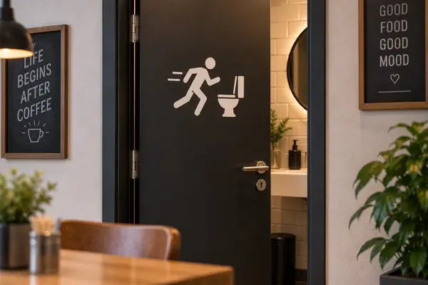 Toiletten Aufkleber Mann