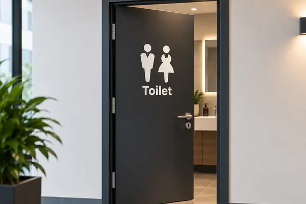 Toiletten Aufkleber Mann Frau für Flur