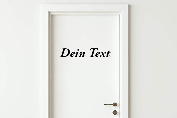 Türbeschriftung Aufkleber