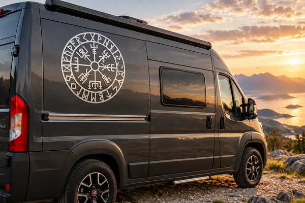 Wikinger Kompass Aufkleber für Wohnmobil