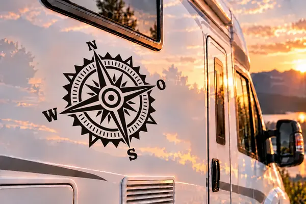 Wohnmobil Aufkleber Windrose