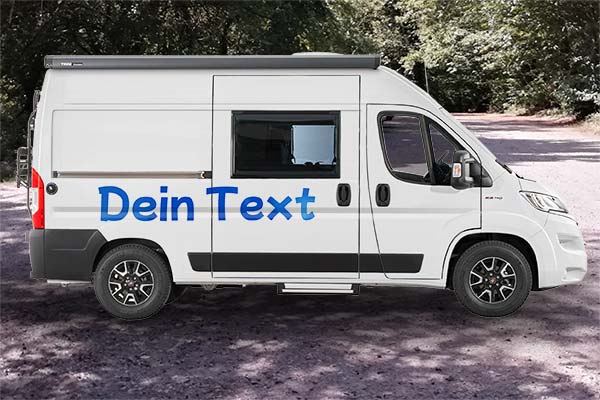 Wohnmobil Schriftzug